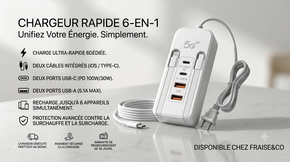 Chargeur Rapide 6-en-1 ULTIME